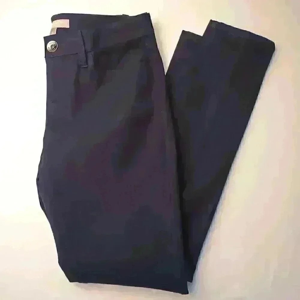 Banana Republic Women Sloan Mid Rise Skinny Stretch Dress Pants Size 0 Navy Blue